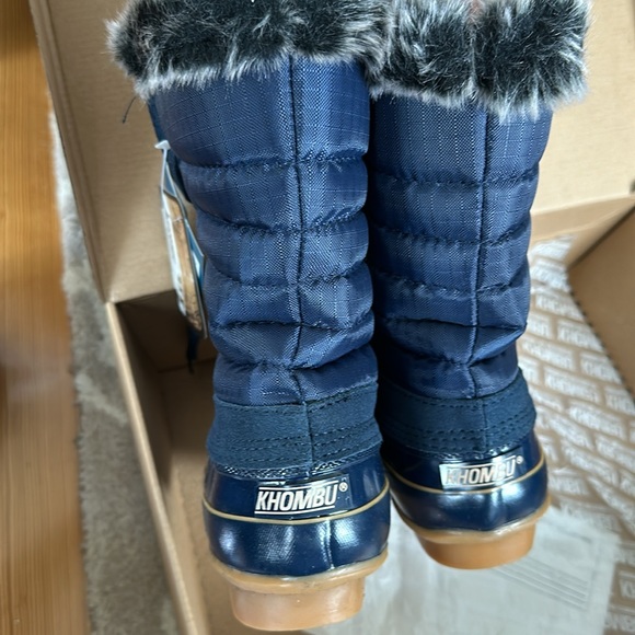 NEW Khombu waterproof navy boots Boston bean 7 - Picture 3 of 6